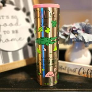 🩷💚Starbucks🧋 Florida Sunshine State 🌞 Metal 16 oz Stainless Steel Cup NWT